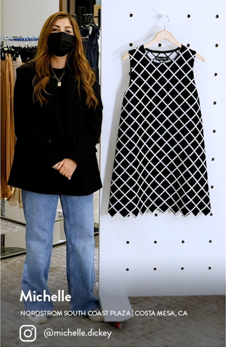 Windowpane Knit Dress, sales video thumbnail