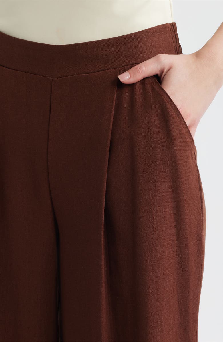 Hue Coastal Palazzo Pants, Alternate, color, Shaved Chocolate