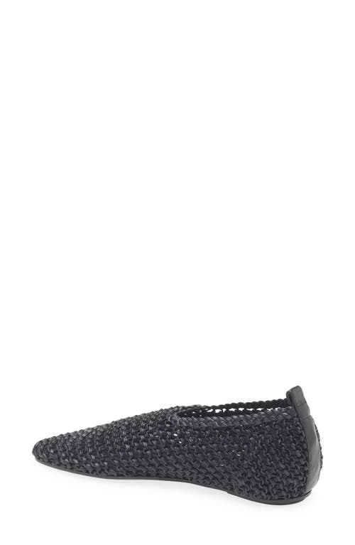 Totême Womens Black Woven-texture Leather Ballet Flats Eur 36 / 3 Uk In Black