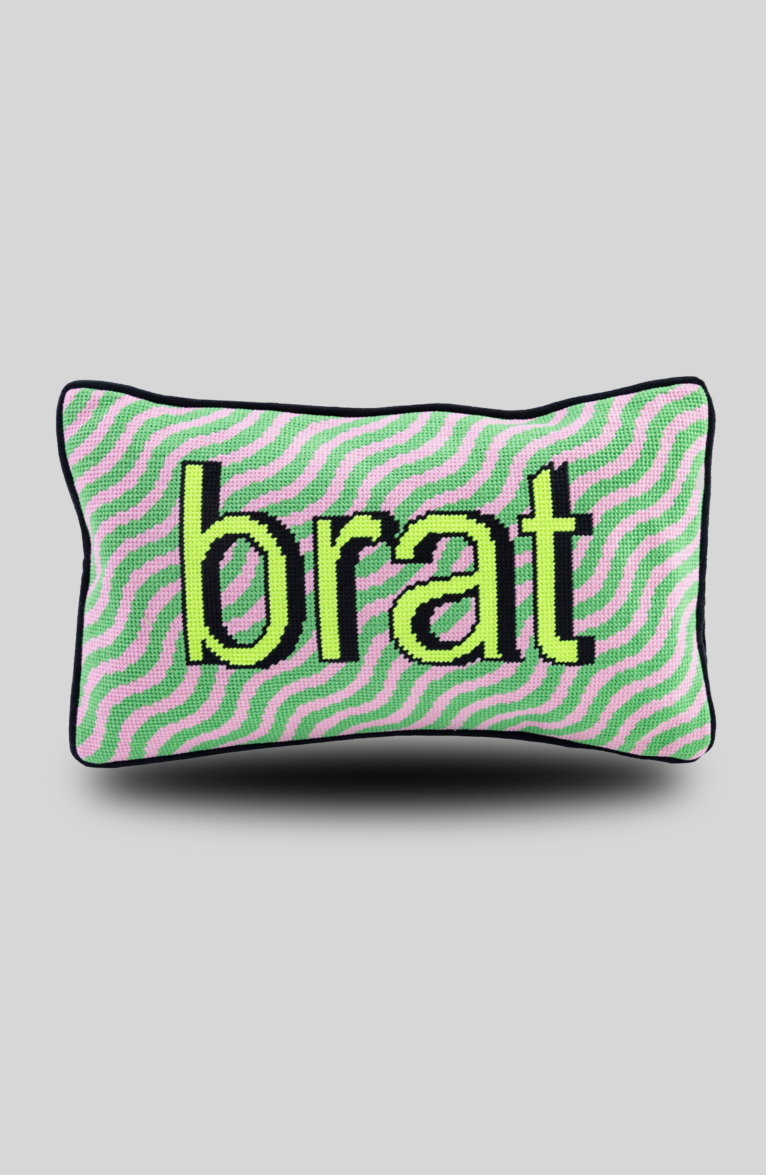 Furbish Brat Needlepoint Pillow 