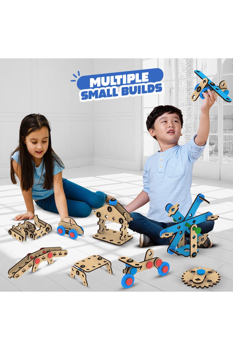 7 in 1 Hydraulics Kit Diy Stem Wooden Toy, Build 7 Machines | Nordstrom