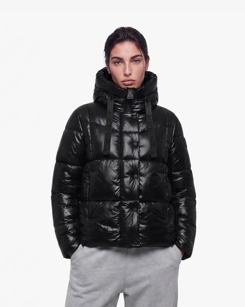 Corelle Short Puffer Jacket With Webbing Detailing