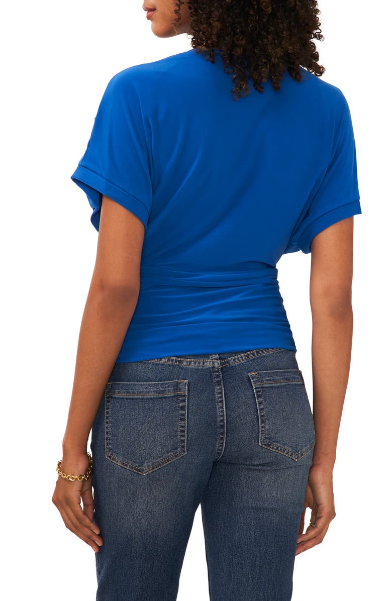 Vince Camuto Pleat Waistband Top, Alternate, color, Neptune