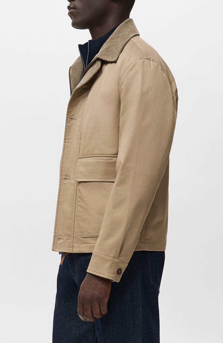 MANGO Water Repellent Jacket, Alternate, color, Beige