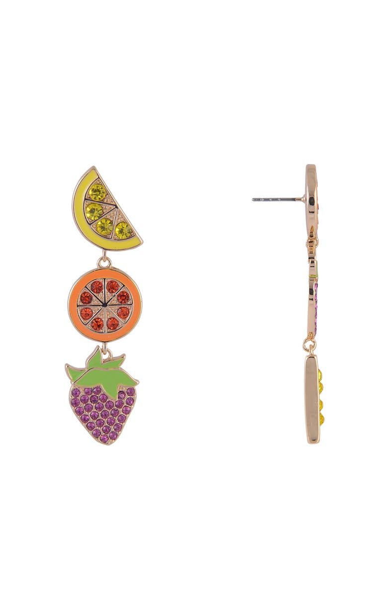 Hallmark Fruit Linear Earrings, Alternate, color, Multicolored