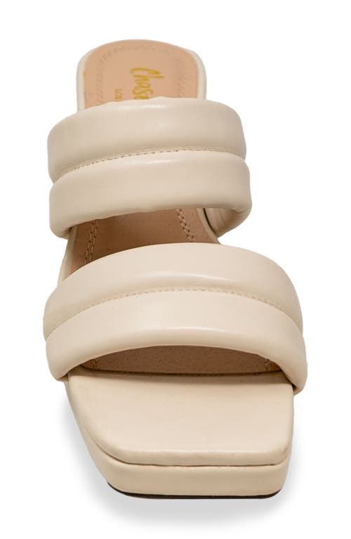 Chase & Chloe Chase And Chloe Moira Platform Sandal In Light Beige Pu
