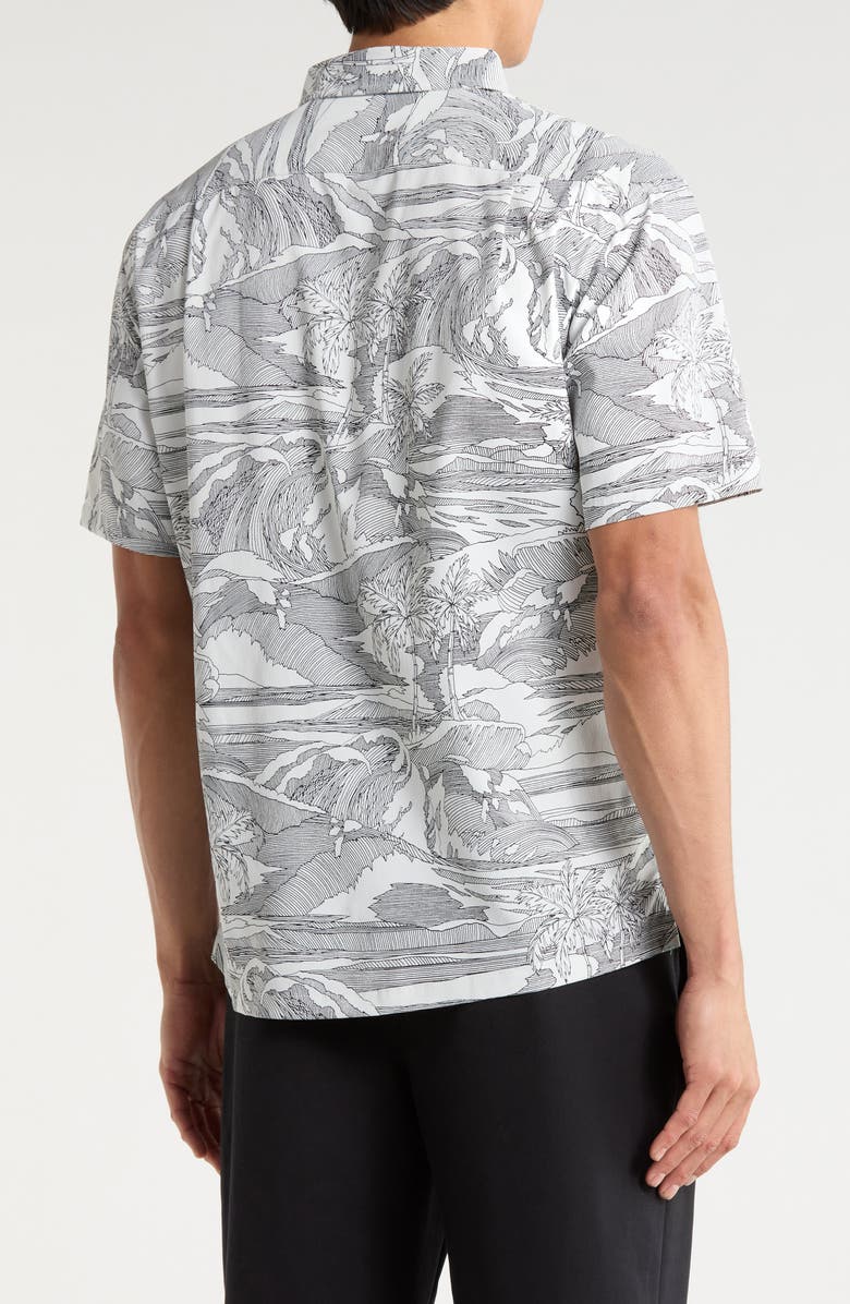 Tori Richard Sea Sketch Button-Down Shirt, Alternate, color, Light Grey