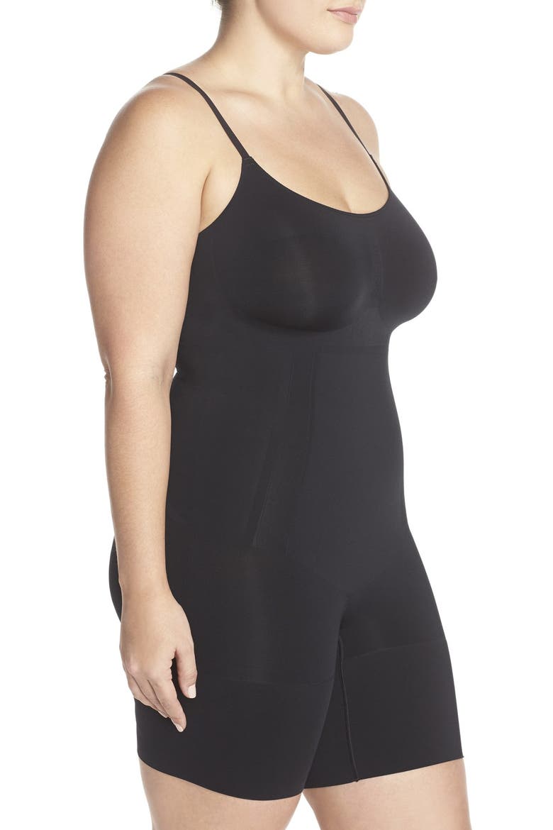 OnCore Mid-Thigh Bodysuit, Alternate, color, VERY BLACK