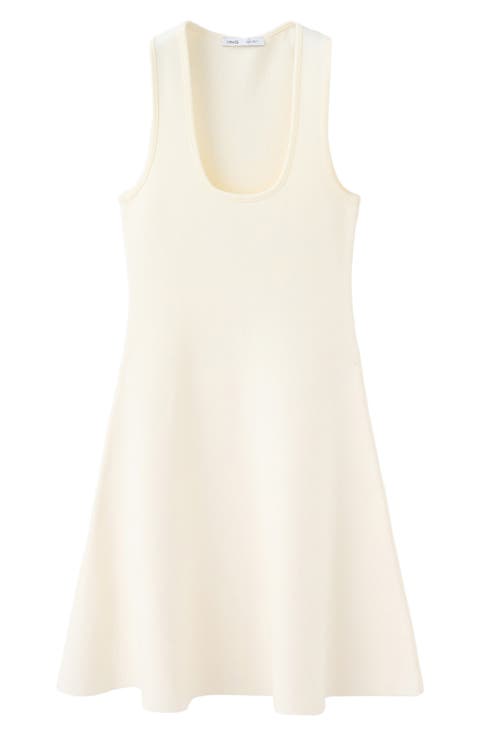 Fine-Knit A-Line Minidress