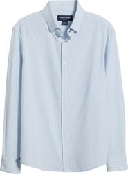 Mizzen+Main Leeward Trim Fit Micropattern No Tuck Button-Up Shirt