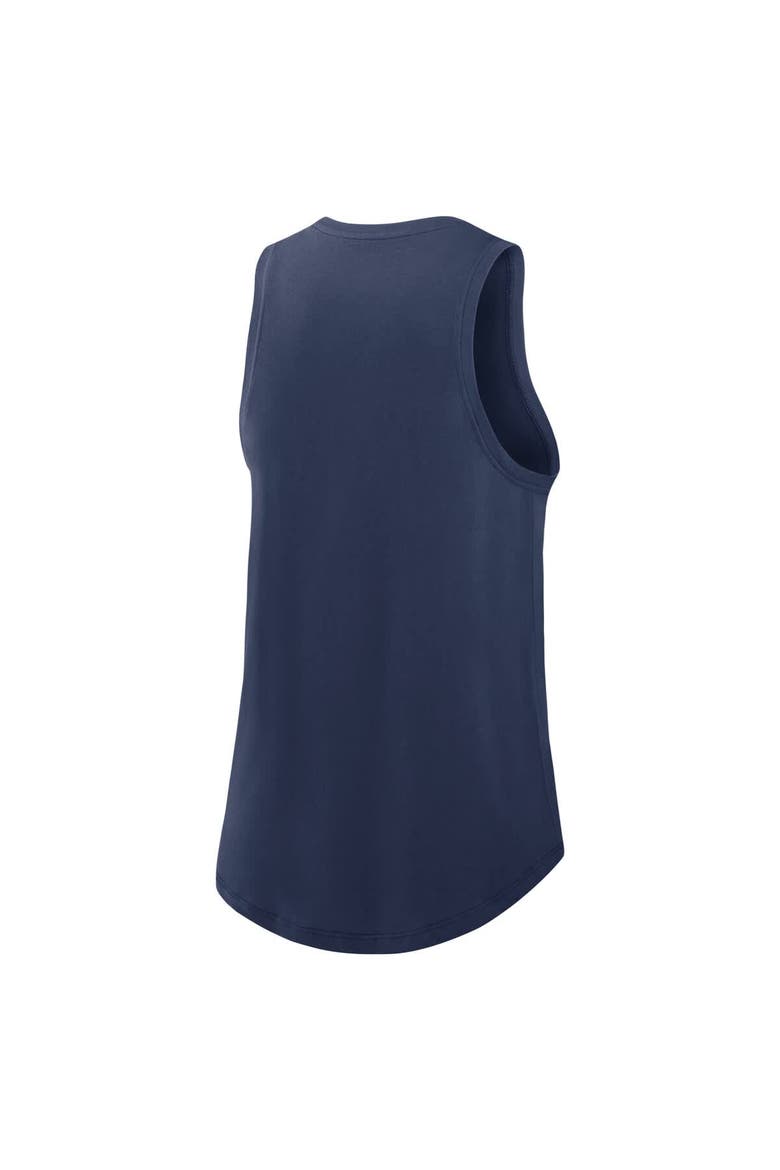 Women's Nike Navy Cleveland Guardians Legacy Icon High Neck Performance Tank Top, Alternate, color, Navy