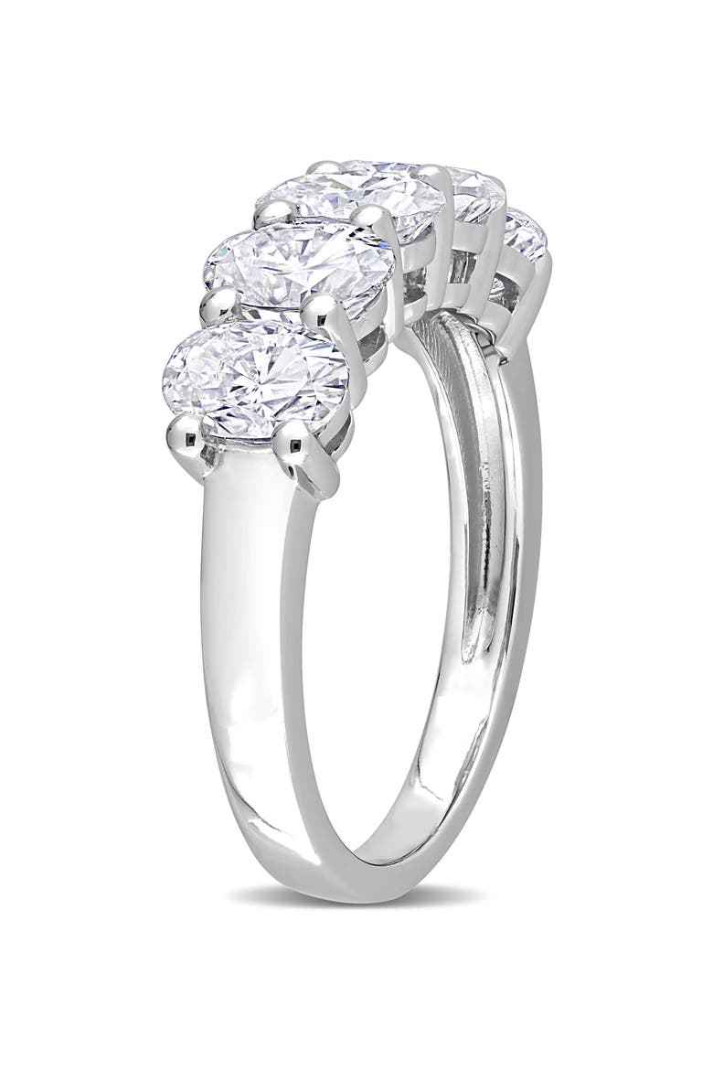 Oval Cut Lab Created Moissanite ring, Alternate, color, WHITE