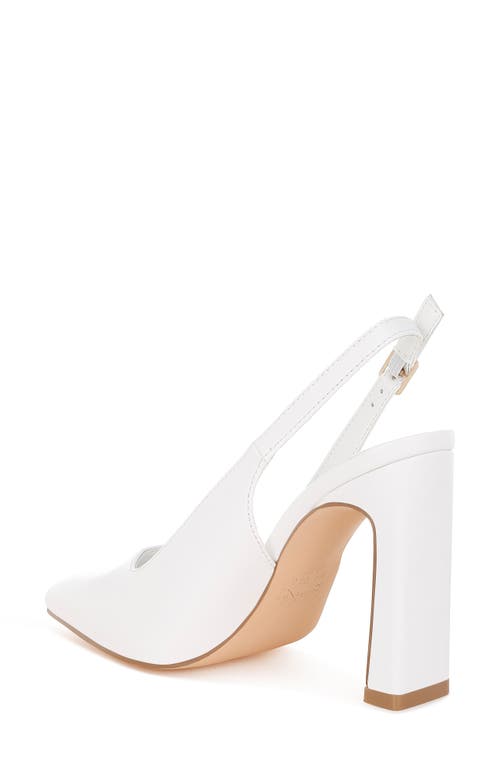 London Rag Sarka Block Heel Slingback Pump In White