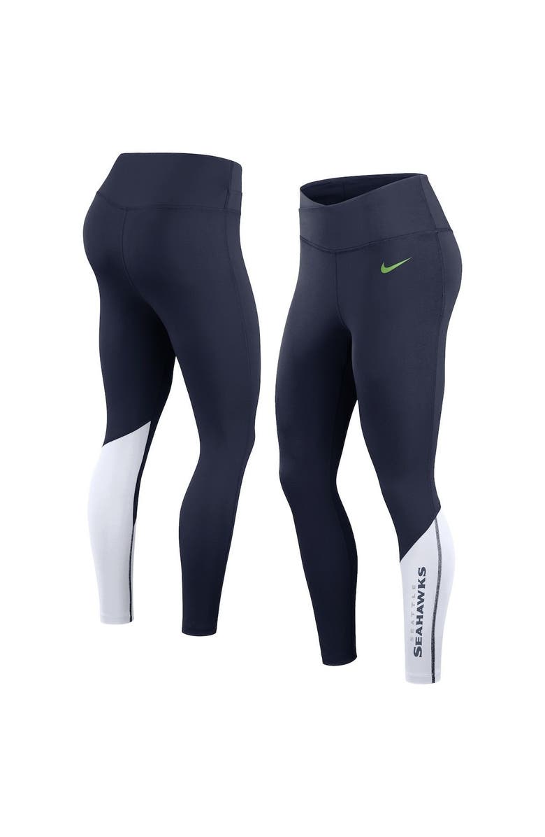 Nike Women's Nike College Navy/White Seattle Seahawks 7/8 Performance Leggings, Main, color, 