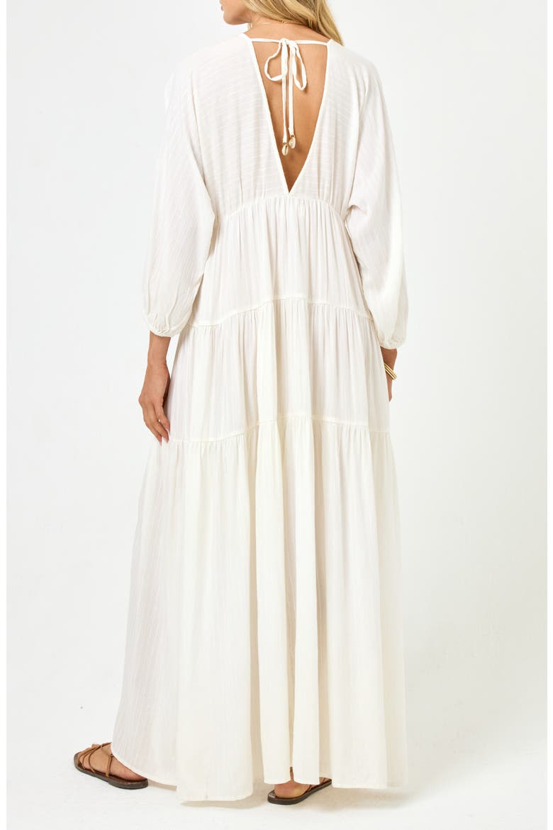 Eterna Tiered Cover-Up Maxi Dress, Alternate, color, CREAM