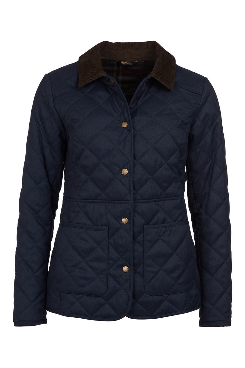 Helvellyn Quilted Jacket, Alternate, color, NAVY HERRINGBONE/ CLASSIC