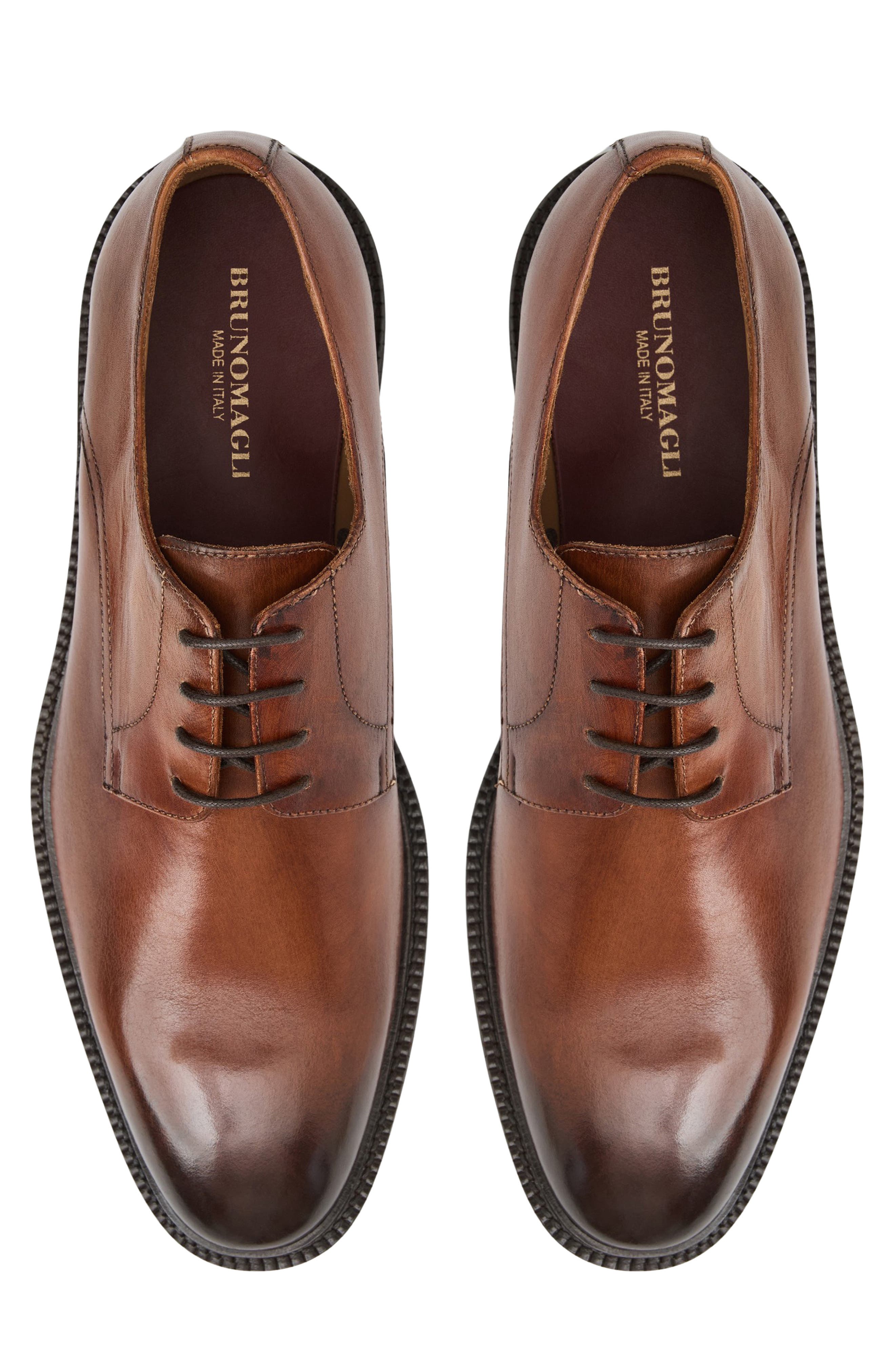 Vito Plain Toe Derby, Alternate, color, COGNAC LEATHER