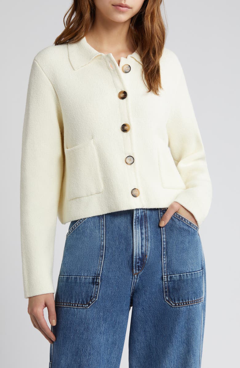 Favorite Daughter The Annabel Knit Jacket, Main, color, Ivory