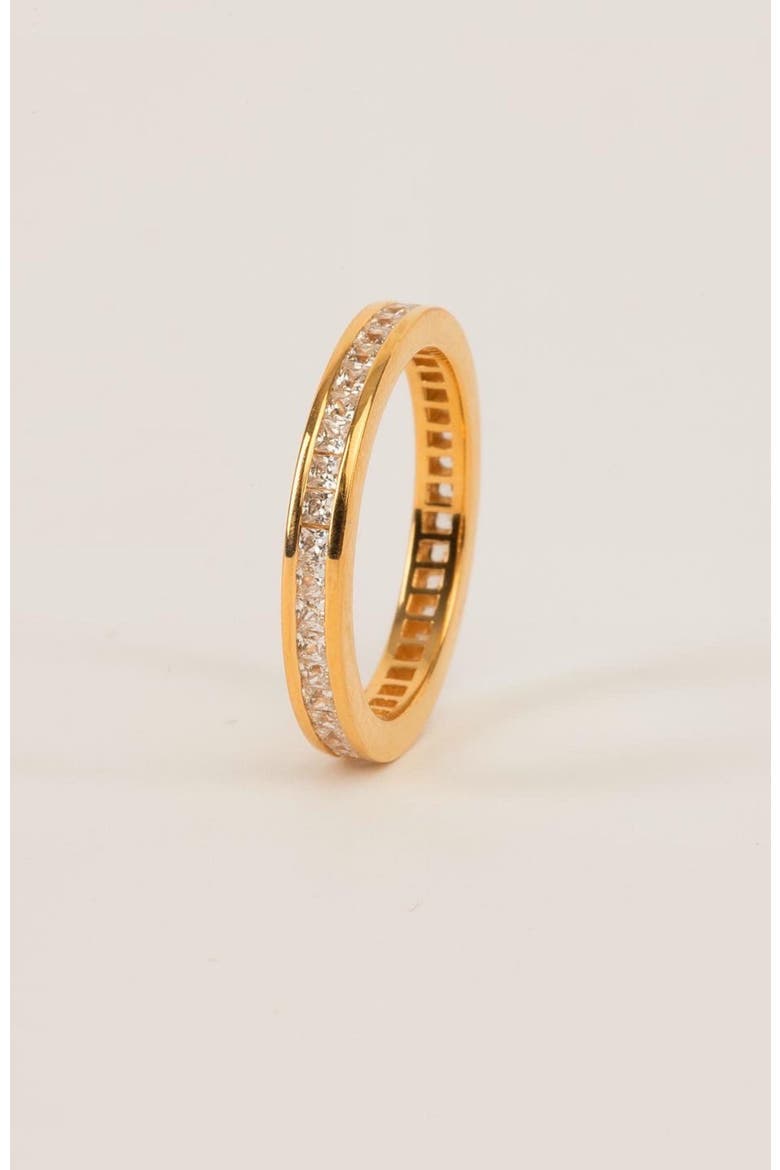 Channel Set CZ Eternity Band Ring, Main, color, Gold