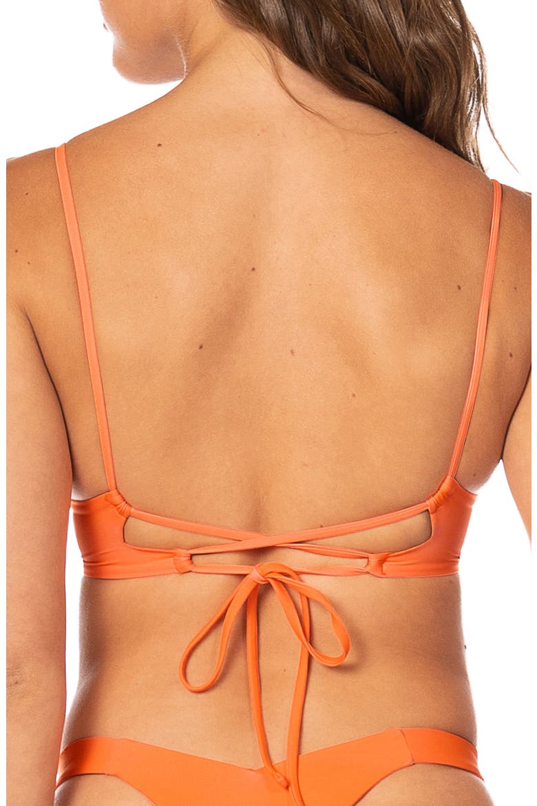 Orange Dainty Reversible Underwire Bikini Top, Alternate, color, ORANGE