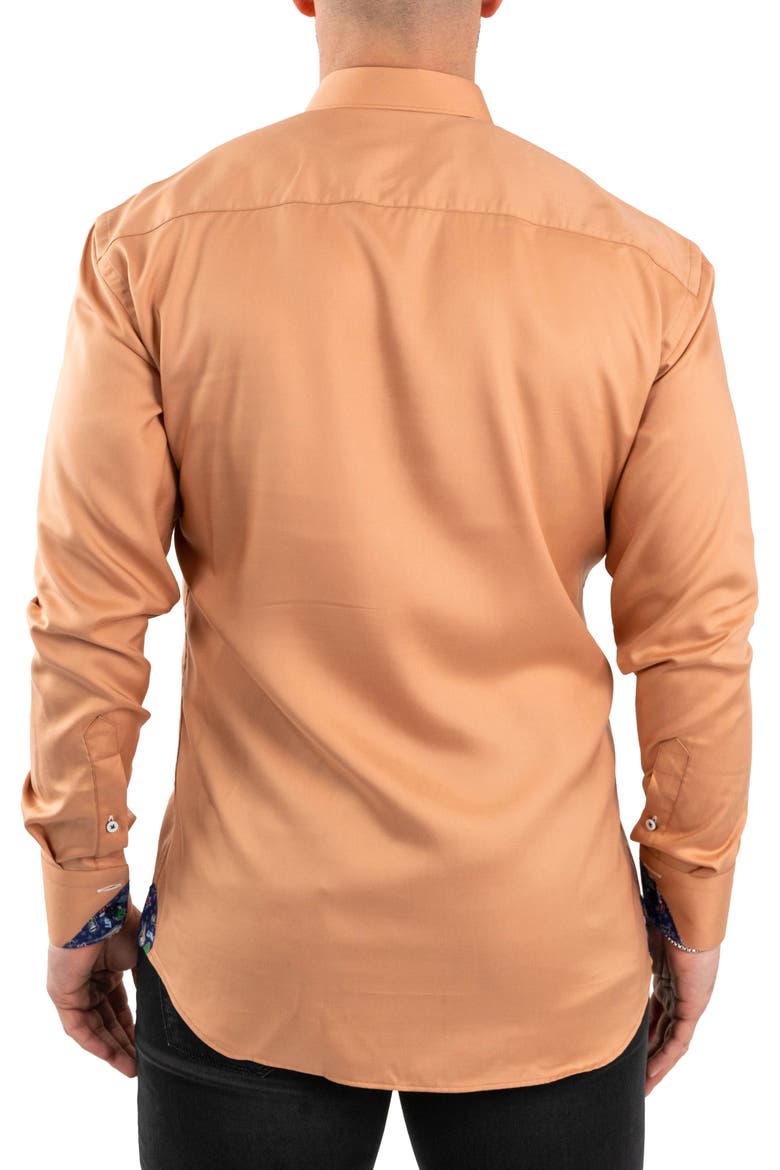 Einstein Solid Tencel® Button-Down Shirt, Alternate, color, ORANGE