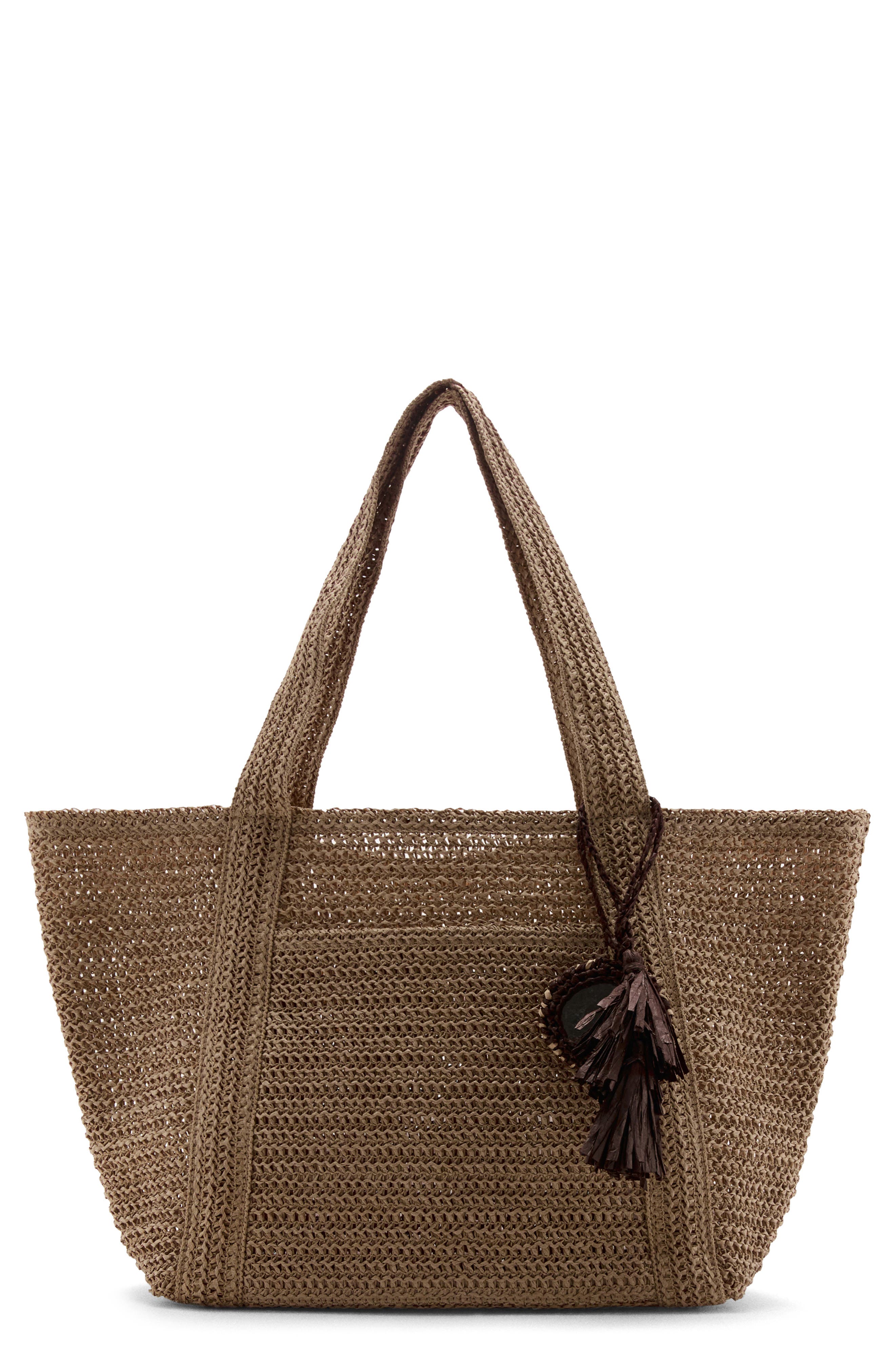 MANGO Natural Fiber Tote, Main, color, 