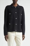 Lafayette 148 New York Matte Crepe Shirt Jacket