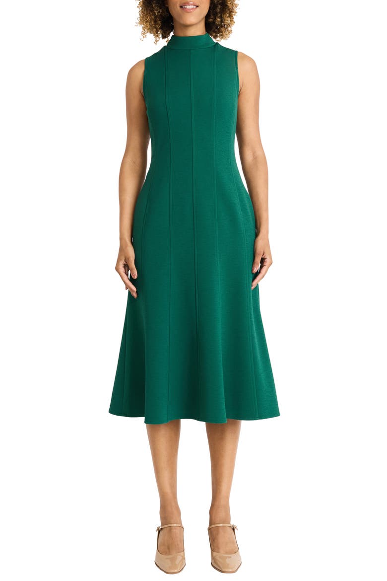 Mock Neck Sleeveless Knit Dress, Main, color, EVERGREEN