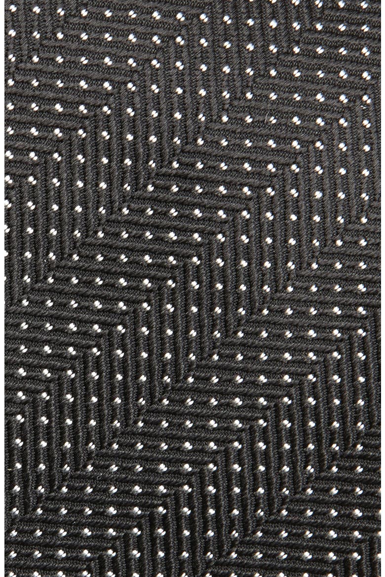 Neat Silk Tie, Alternate, color, BLACK
