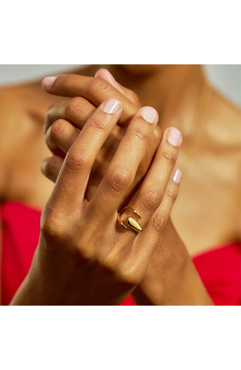 Lucy Quartermaine Open Luna Ring, Alternate, color, Gold Vermeil