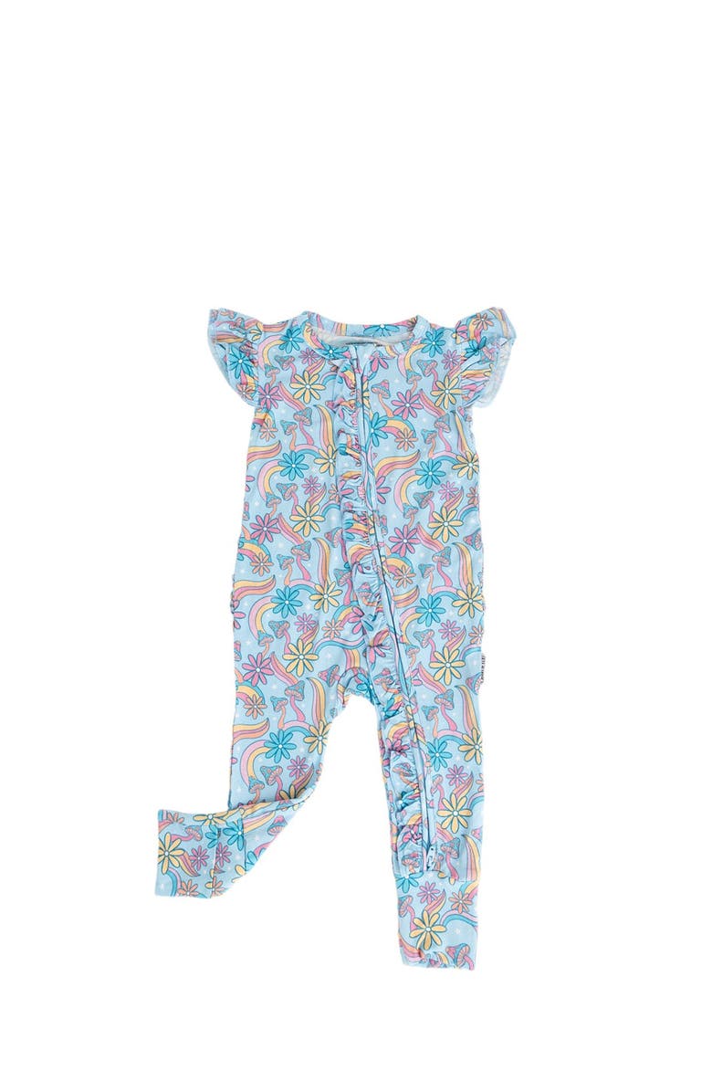 Charlie Lou Baby<sup>®</sup> Groovy Fall After All Flutter Sleeve Zip Romper, Main, color, 