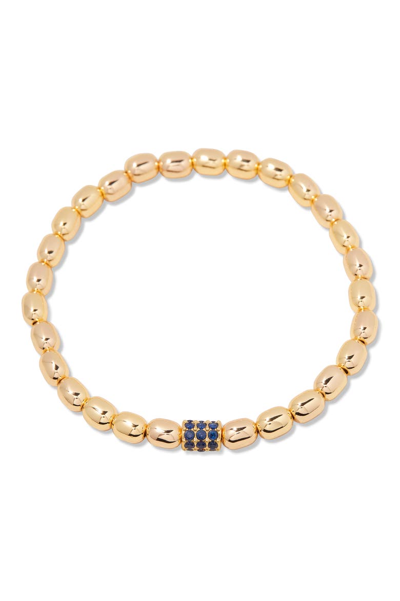 Brei Birthstone Beaded Stretch Bracelet, Main, color, GOLD SEPTEMBER