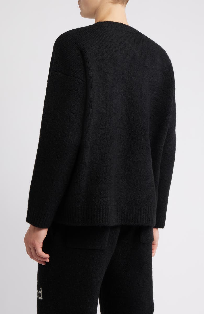 Elwood Oversize Crewneck Sweater, Alternate, color, Black