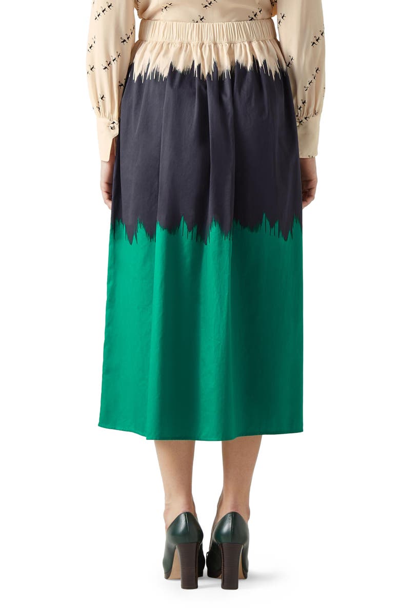 LK Bennett Dora Dip Dye Cotton Skirt, Alternate, color, 
