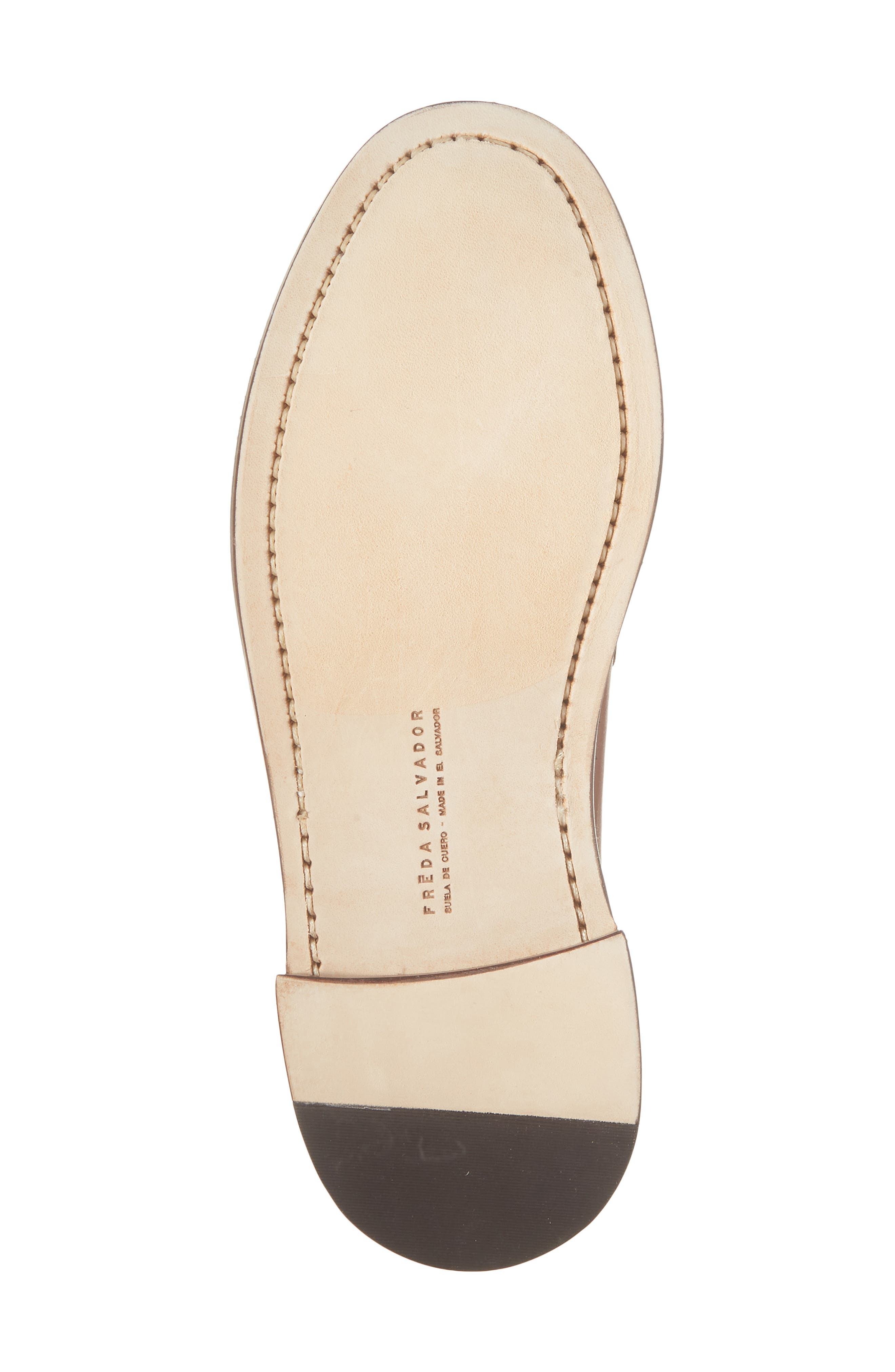 Freda Salvador Modern Penny Loafer, Alternate, color, Chocolate Leather