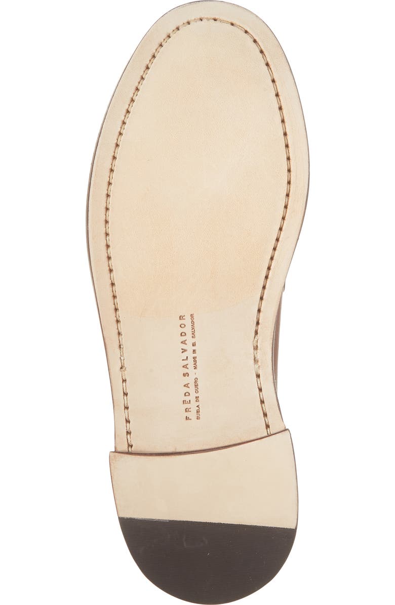 Freda Salvador Modern Penny Loafer, Alternate, color, Chocolate Leather