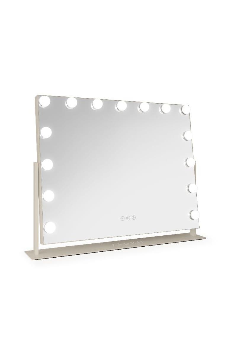 Zadro Large Horizontal Hollywood Makeup Mirror with Lights, Main, color, Neutral