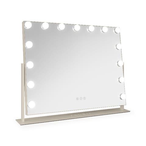 Large Horizontal Hollywood Makeup Mirror with Lights