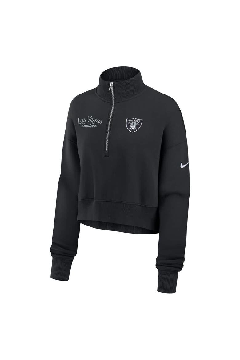 Women's Nike Black Las Vegas Raiders Primetime Phoenix Half-Zip Sweatshirt, Alternate, color, Black