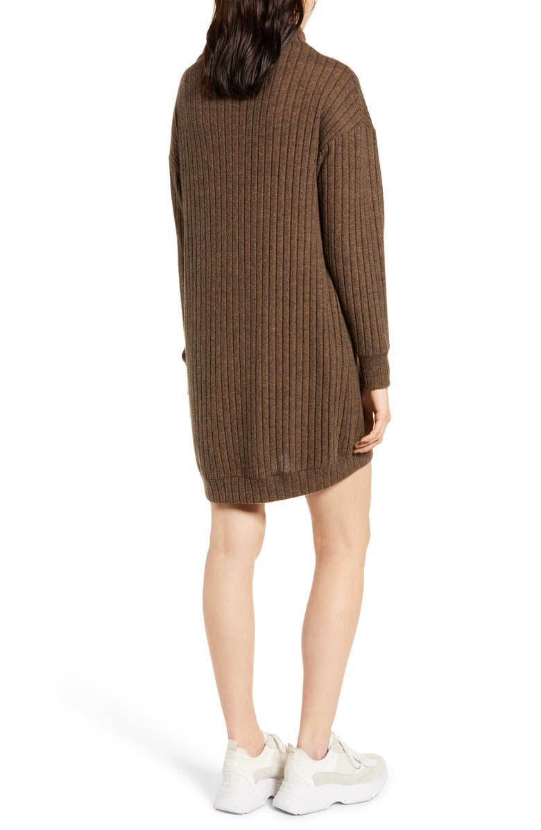 All in Favor Funnel Neck Rib Dress, Alternate, color, 
