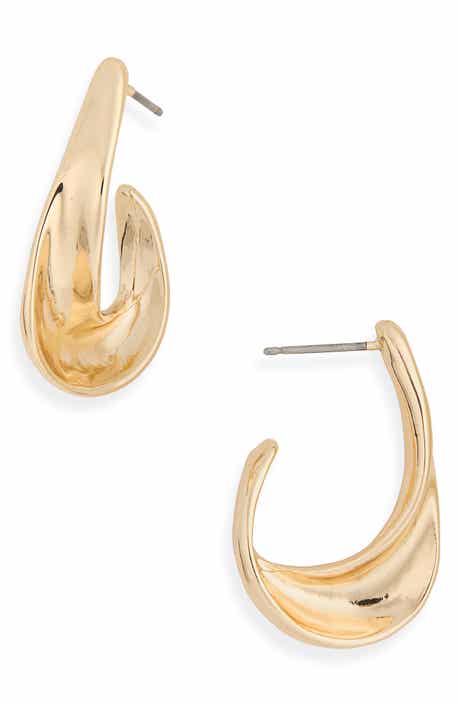 J-Hoop Earrings