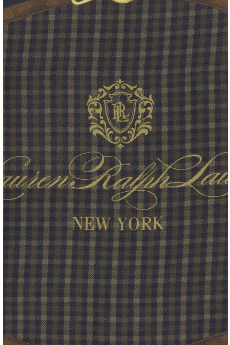Plaid with Belting Border Silk Scarf, Alternate, color, NAVY