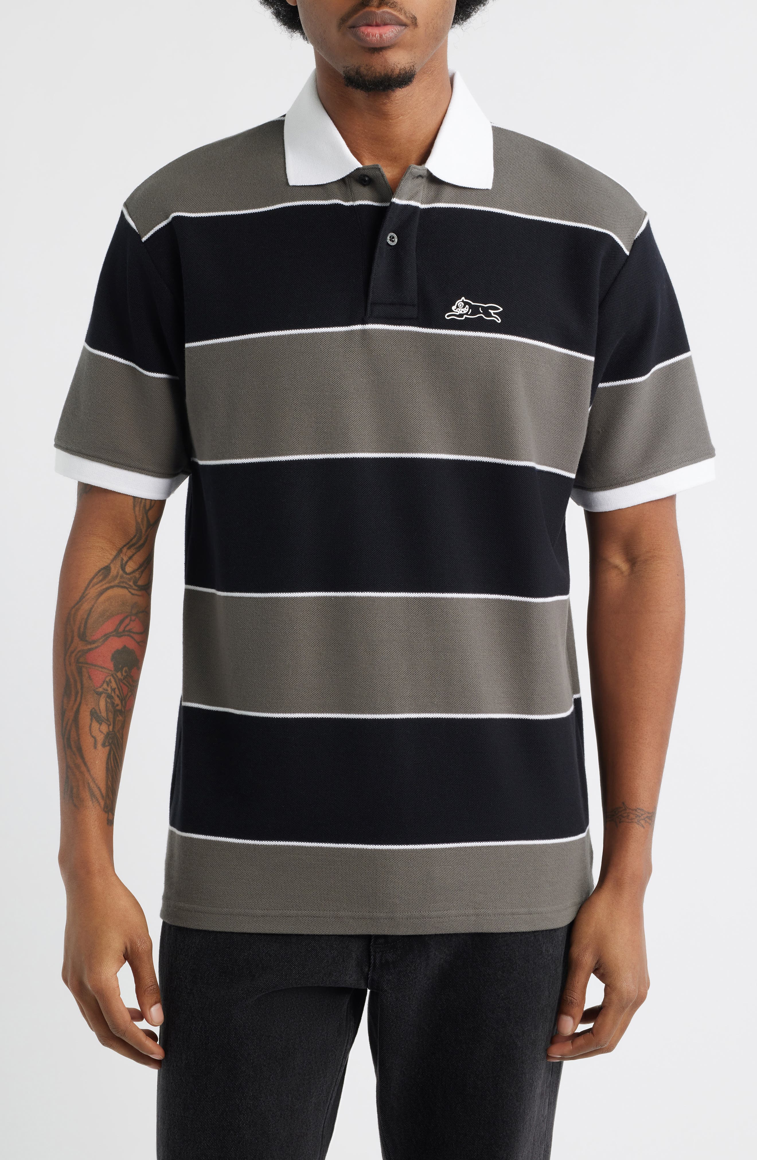 Candy Stripe Cotton Pique Polo