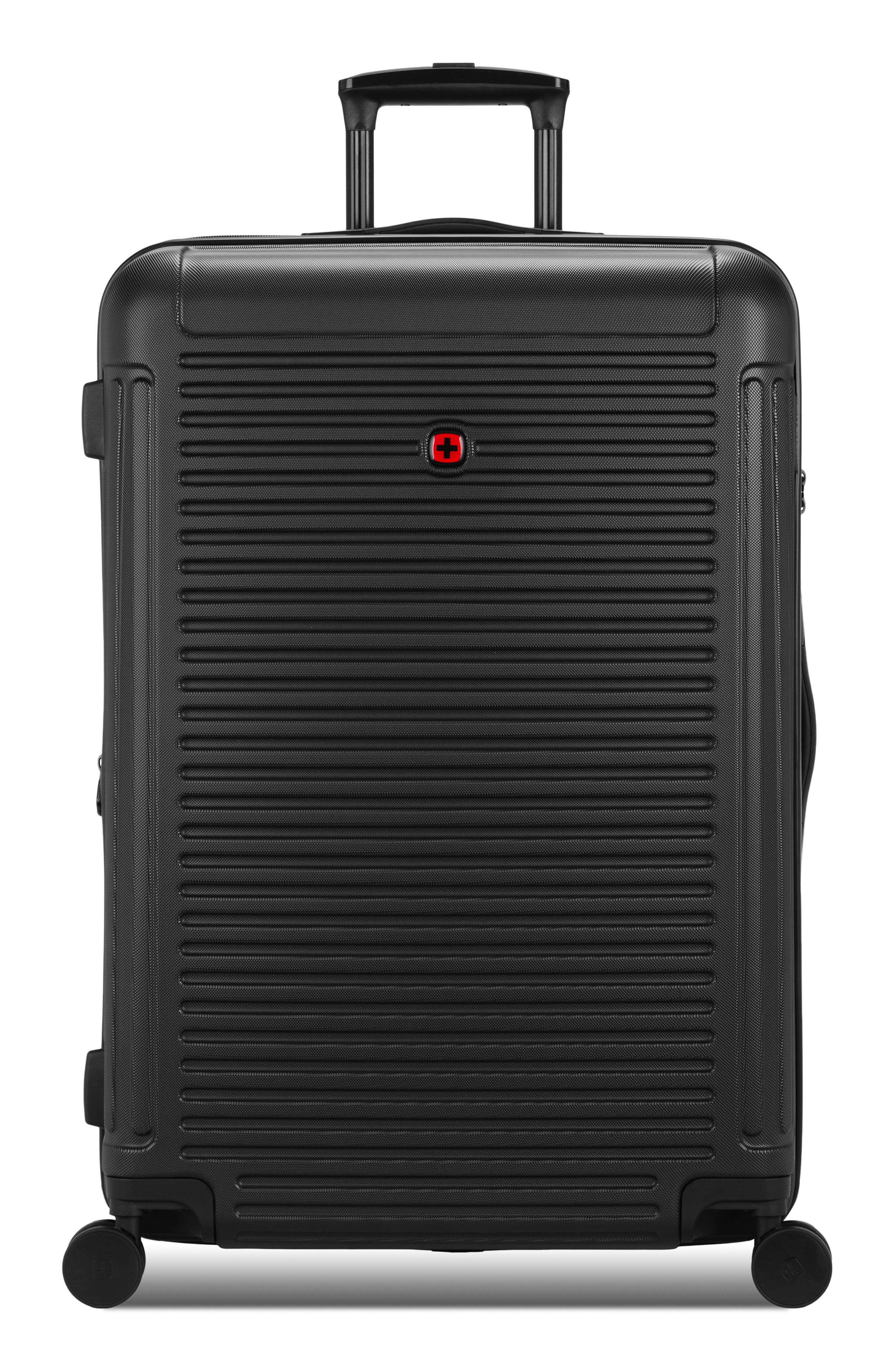 SWISSGEAR 28-Inch Hardside Spinner Luggage, Main, color, Black