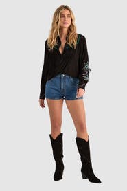 NASTY GAL Fringe Western Button Down Shirt