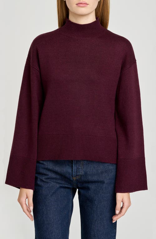 WAYF Addison Mock Neck Sweater in Raisin  product