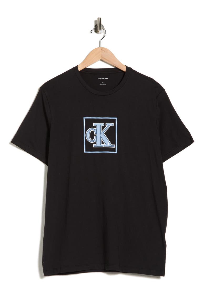 Outline Box Logo Graphic T-Shirt, Alternate, color, BLACK
