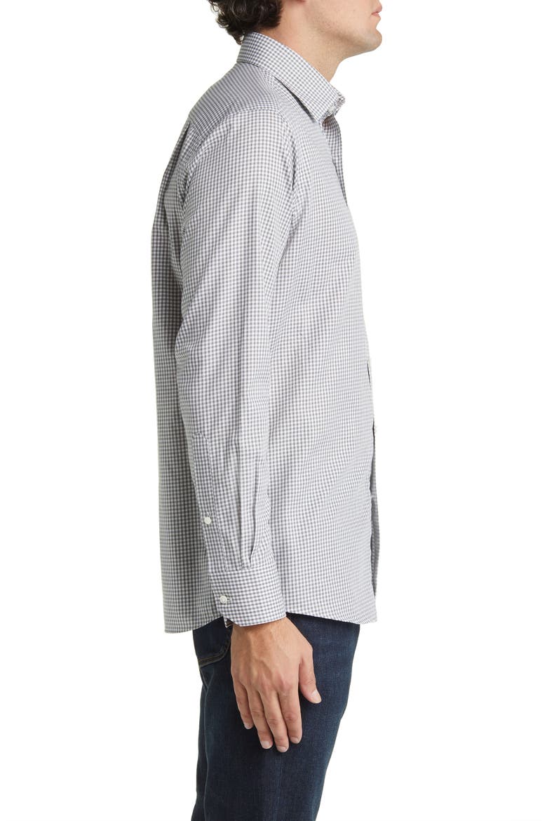 Crown Crafted Francis Gingham Plaid Cotton Button-Up Shirt, Alternate, color, LODEN