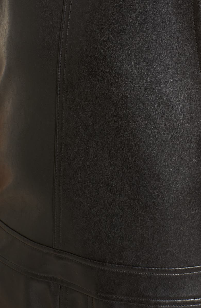 David Lerner Faux Leather Overalls, Alternate, color, 