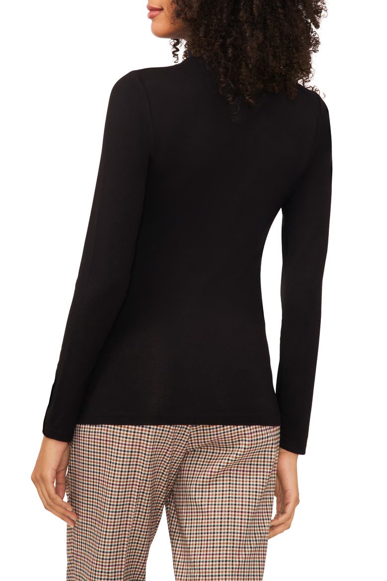 Long Sleeve Funnel Neck Top, Alternate, color, RICH BLACK 060